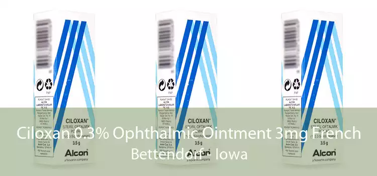 Ciloxan 0.3% Ophthalmic Ointment 3mg French Bettendorf - Iowa